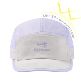 BASSDASH Ultralight UPF 50+ Soft Baseball Caps Unstructured Quick Dry Folding Hat Adjustable for Men Woman Outdoor Activities, Light Grey/Light Purple, One Size