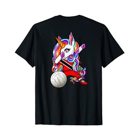 Dabbing Unicorn Trinidad and Tobago Volleyball Fans Jersey T-Shirt