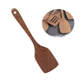 Wooden Spatula for Cooking No Stick Wooden Spatula Cooking Kitchen Utensils Shovel Long Handled Wood Corner Spatula Spoon Scraper