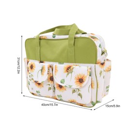 Multifunction Baby Bag for Boys and Girls with Many Pockets Travel Diaper Bag for Mom and Dad Sunflower