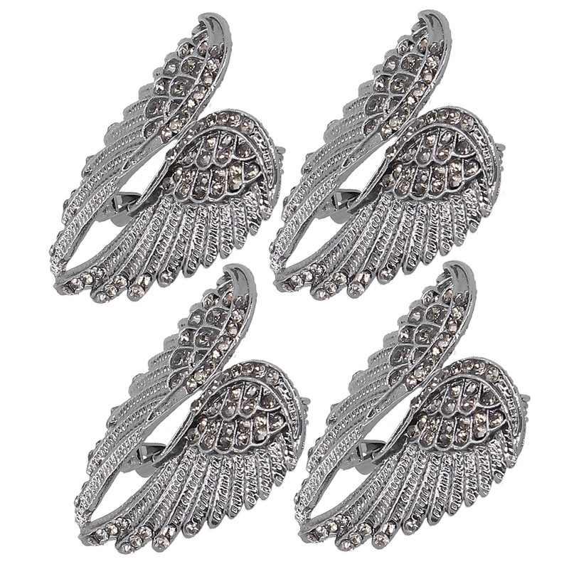 4Pcs Brooch Pin Diamond Angel Wing Pattern Cute Fashion Lapel