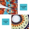 qchdln Outdoor Round Tablecloth with Umbrella Hole Water Resistant Zipper