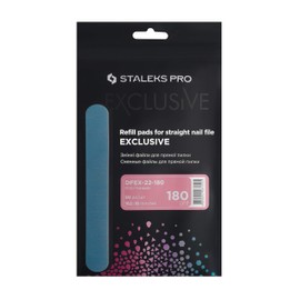 Staleks Only 50pcs Disposable Nail Files for Straight Nail Files Base Exclusive 180 Grit (DFEX-22-180)