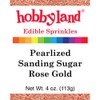 Hobbyland Edible Sprinkles, Pearlized Sanding Sugar, 4 Oz (Rose Gold)