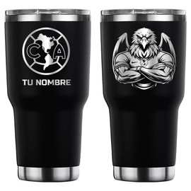América Águilas Termo 30 Onzas Vaso Térmico Grabado Láser Fútbol Regalo Original