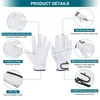 sourcing map Goatskin Leather Work Gloves with Hook and Loop,