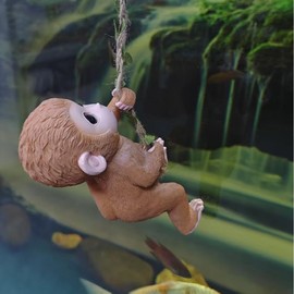 Cemsiupin Climbing Animal Tree Hugger Statue - UV Resistant Resin Hanging Garden Sculpture, Waterproof Outdoor Decor for Yard, Patio, Porch (Monkey)