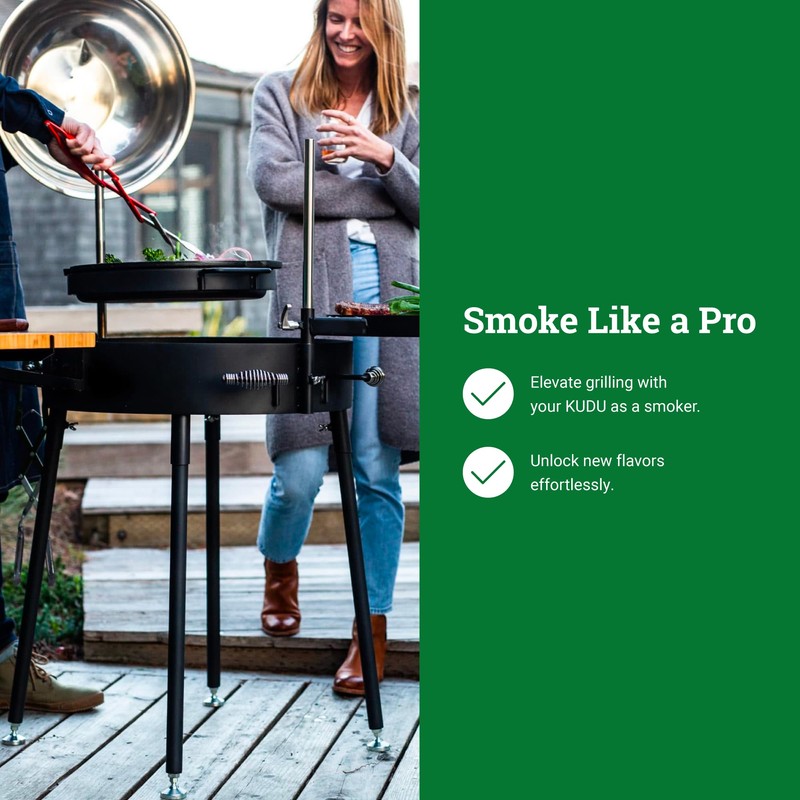 KUDU Smoker Lid - BBQ Cover to Convert Grill into