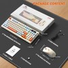 FREEWOLF T96 Smart Display Wireless Gaming Keyboard and Mouse Comb,