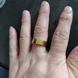 Dtexhif Stress Relief Rings for Women Men Anti Snore Ring Stainless Steel Adjustable Acupressure Auvulis Migraine Ring Migraine Relief Jewelry (Gold)