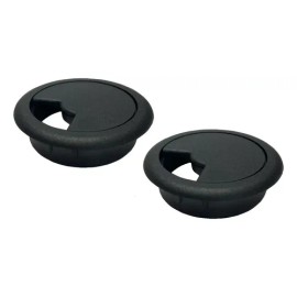 Tapon Pasacables Negro Guía Pasa Cables Para Escritorio 2 Pz                                                                                          