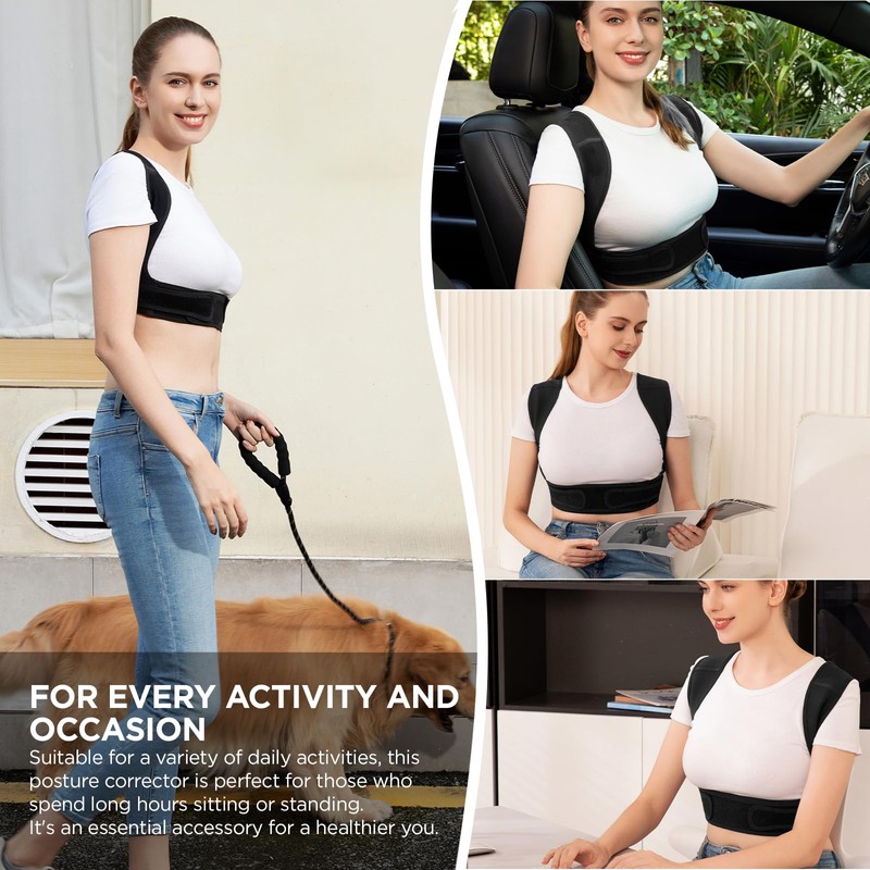 Vicorrect Posture Corrector for Women and Men: Adjustable Upper Back
