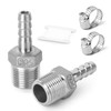 TAILONZ 2pcs Stainless Steel Hose Barb Fittings, 304 Forged Male