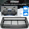 ECOTRIC Universal Front Cargo Basket Compatible with UTV ATV Drop
