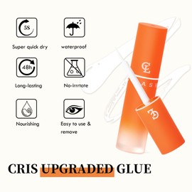 Eyelash Glue Clear False Eyelashes Lash Strip Adhesives Crislashes Waterproof Lash Glue Strong Hold Lash Bond Lash Buddy Tool 5ml White