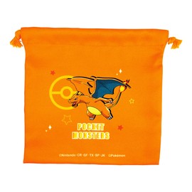 Tees Factory PM-5530204LZ Pokemon Flat Drawstring Bag, Starlight, Charizard, H 7.9 x W 7.9 inches (20 x 20 cm)
