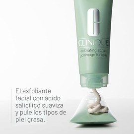 Clinique Exfoliante facial con ácido salicílico para tipos de piel grasa | Refrescante + refinante, 3.4 onzas líquidas