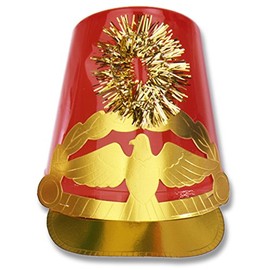 Beistle Men's Party Hat, Red, Adult Size, Red, One Size