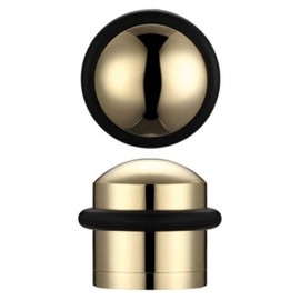 Solid Domed Top Floor Mounted Concealed Fix Door Stop 31mm Diameter ZAB86 (Polished Brass)