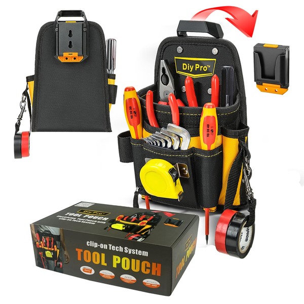 DIYPro DIYPro Tool Organizer with Clip, 21-Compartment Electrician's Pouch -