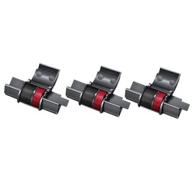 HALLOLUX 3 Pack Replacement for IR40T IR-40T CP13 MP-12D Calculator Ink Roller Printer Ribbons use with Canon, Sharp EL-1750V, EL-1801V and More(Black/red, Individually Sealed)