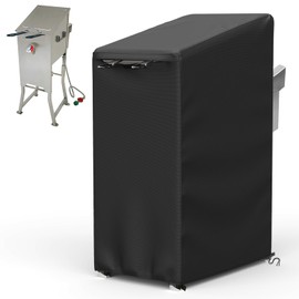 AKEfit Fryer Cover,Heavy Duty Waterproof Anti-UV Deep Fryer Cover, Fit for Model Bayou Classic 700-701 4-Gallon Deep Fryer Without Cart Shelf,Black
