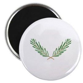 CafePress Rosemary Cooking Herb Magnets 2.25" Round Button Magnet (10 pack)