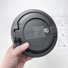 NAIS For Jeep Wrangler JL 2018+ USA Flag Locking Gas Tank Cap Fuel Filler Door Cover