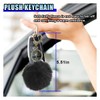 10PCS Fluffy Car Accessories Set, Furry Steering Wheel Cover with