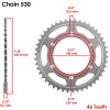 Kawasaki Red Drive Chain And Sprocket Kit for Kawasaki Vulcan