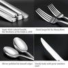 Kelenfer Silverware Set Flatware Set 18/10 Stainless Steel Mirror Polished
