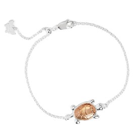 Annie Oak Womens 925 Silver 18K Rose Gold Turtle Maui Bracelet