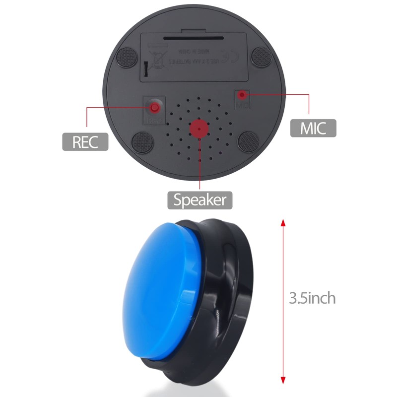 Voice Recording Button, Dog Buttons for Communication Pet Training Buzzer,