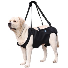 KAJILE Dog Lift Harness, Dog Carry Strap, Pet Support for Rehabilitation Sling Lift Straps for Old, Disabled, Joint Injuries, Arthritis, Black, XL