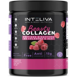 Beauty Collagen: multi collagen peptides. Colageno hidrolizado puro con peptidos bioactivos, Vitamina C y antioxidantes. Suplemento alimenticio sin azúcar, sin lactosa, sin grasa. Sabor frambuesa (450gr)