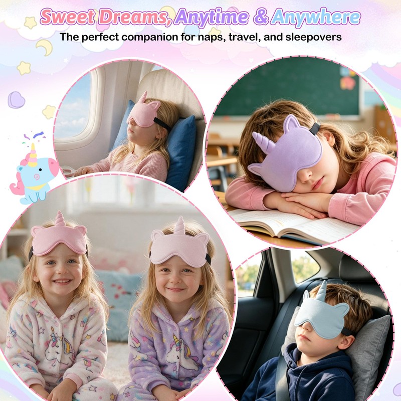 Kids Sleep Mask, Contoured 3D Sleeping Eye Mask for Kids