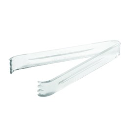 Party Essentials Plastic 6.5" Serving Tongs, 8-Count, Clear