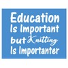 Knitting Important TP060 vinyl 6" Decal Sticker knit sweater socks