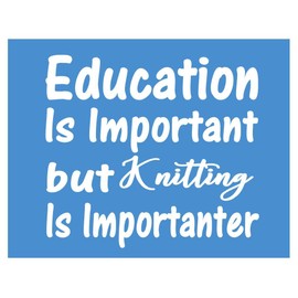 Knitting Important TP060 vinyl 6" Decal Sticker knit sweater socks blanket