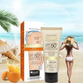T-inted S-unscreen,Tinted Moisturiser,Tinted Sunscreen SPF 50，Lightweight Tinted Face Sunscreen，Broad-Spectrum Protection, Natural Concealer,Waterproof and Sweat-Resistant,Not Greasy