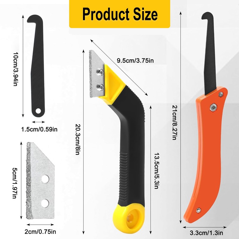 LABOFiC 14pcs Grout Removal Tool Kit, 2 Tile Grout Saws