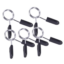 BIUDECO 5Pcs Spring Clamp Collars for Weightlifting Barbell Clip for Powerlifting Cross Fit Durable with Handle Gym Equipment Accessory