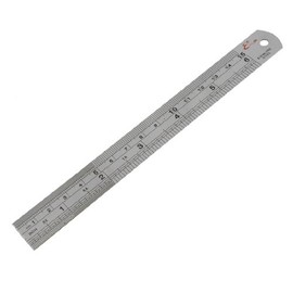 IIVVERR Carpentry Stainless Metal 15cm 6" Dual Scale Straight Ruler Measurement Tool (Carpintería de metal inoxidable de 15 cm 6' 'Herramienta de medición de regla recta de escala dual