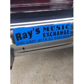 BLUESMOBILE Ray's Music EXHCHANGE Bumper Sticker Decal Blues Brothers RAY Charles Jake Elwood Band Piano Classic Iconic Chicago Illinois FITS Dodge Monaco Plymouth Fury Police CAR 400 Race City Retro