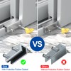 RELIANCER 8 Sets Sliding Window Locks,Aluminum Security Door Window Stoppers,Adjustable