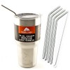4 Bend Stainless Steel Straws Ozark Trail 30-Ounce Double-Wall Rambler Vacuum Cups - CocoStraw Brand Drinking Straw (4 Bend Straws 30oz)