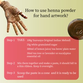 Yauvanya Original Indian Rajasthani Pure and Natural Henna (Mehndi) for Hair | Natural hair color | No chemicals - 3X100 gms