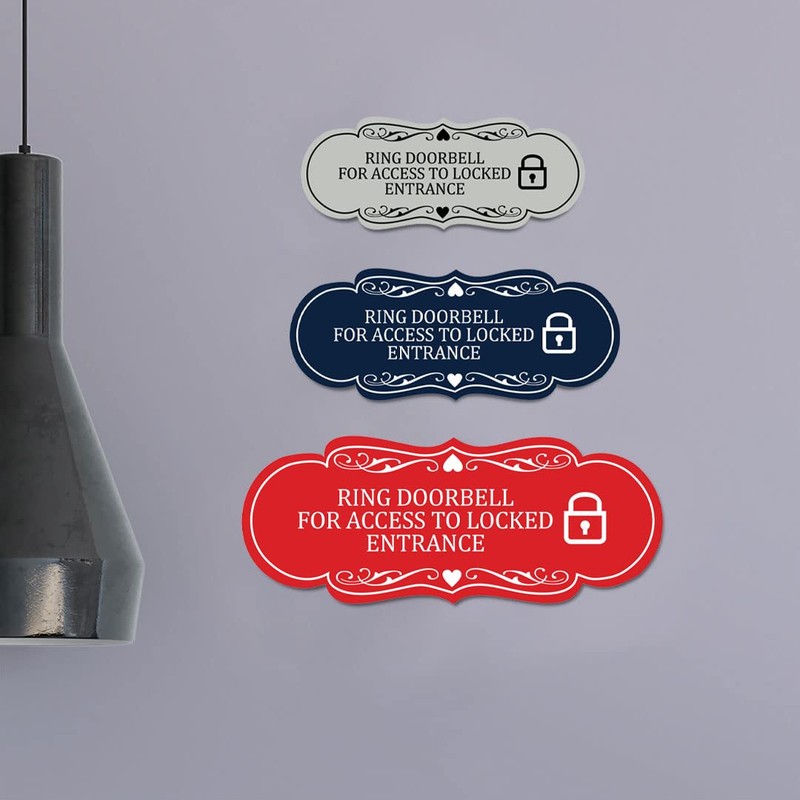 Signs ByLITA Designer Ring Doorbell for Access to Locked Entrance