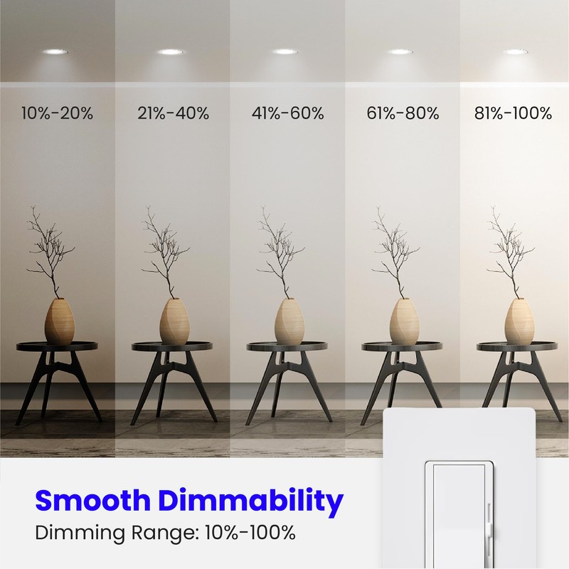 Feit Electric BR30 LED Light Bulbs, 100W Equivalent, Dimmable, E26