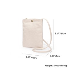 YONBEN Crossbody Bag -COTTON CANVANS Purse with Adjustable Knot Shoulder Straps - Small Phone Holder Bag for Women - Magnetic Closure - Durable & Wear-Resistant